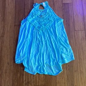 Tank top with crochet details